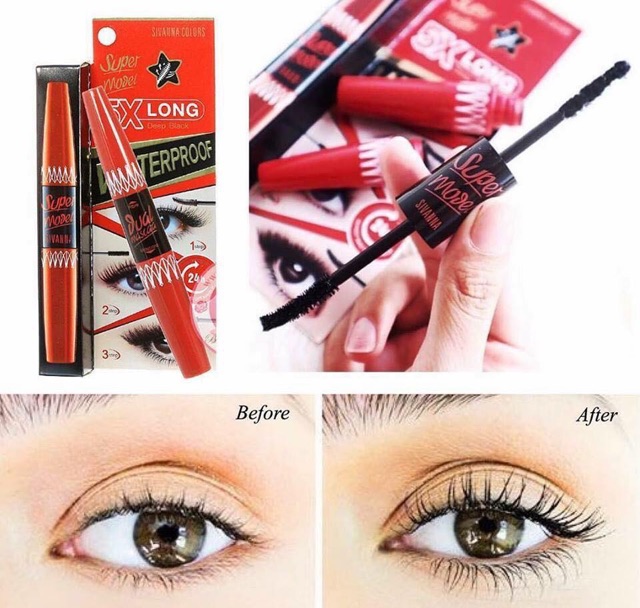 Mascara Nối Mi 2 Đầu Chống Nước SIVANA COLORS Super Model 5X Long Deep Back - Thái Lan | BigBuy360 - bigbuy360.vn