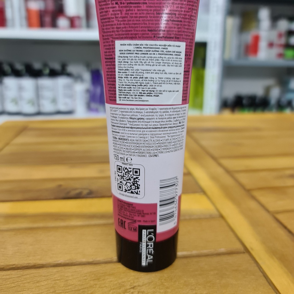 Kem dưỡng L'oreal pro longer dưỡng tóc nhanh dài, và dày 125ml