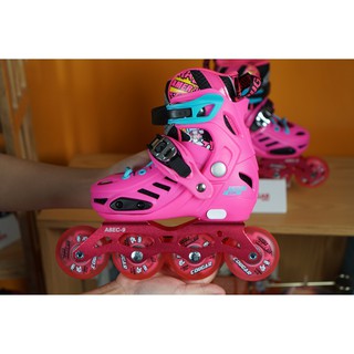 Giày Patin Cougar MZS 313 QS Hồng 8 bánh đèn