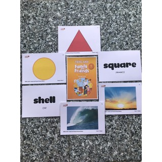 Bộ Flashcard Family And Friends 1 bản National, tranh A5, in 2 mặt, ép plastic