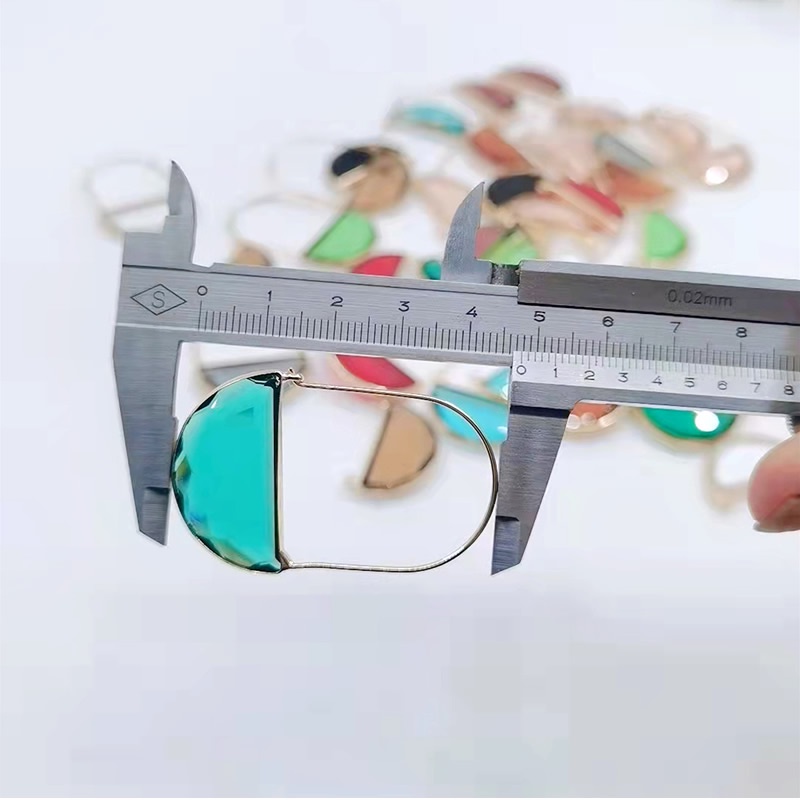 Khuyên tai Pinkdudu PD653 hình tròn trong suốt nhiều màu thời trang cho nữ