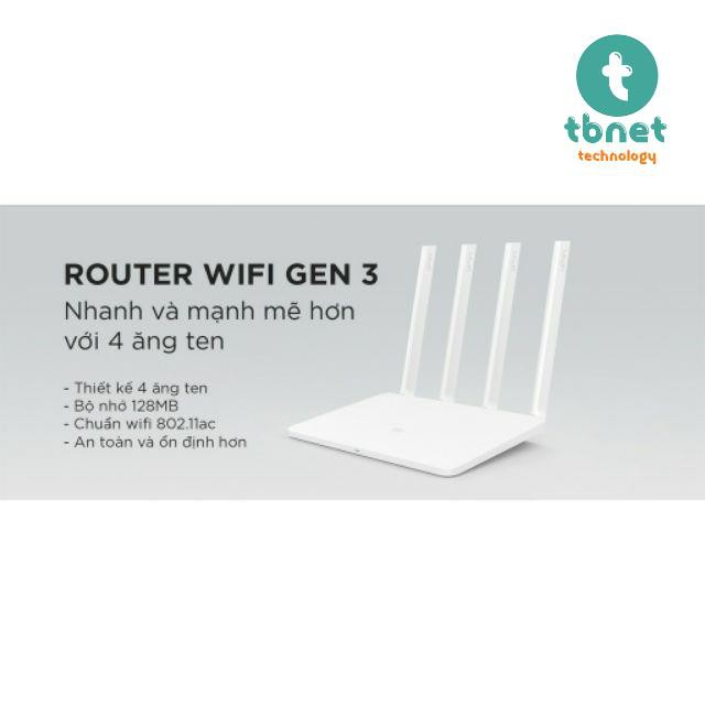 Bộ phát wifi Xiaomi gen 3 Gabit 1200Mbs