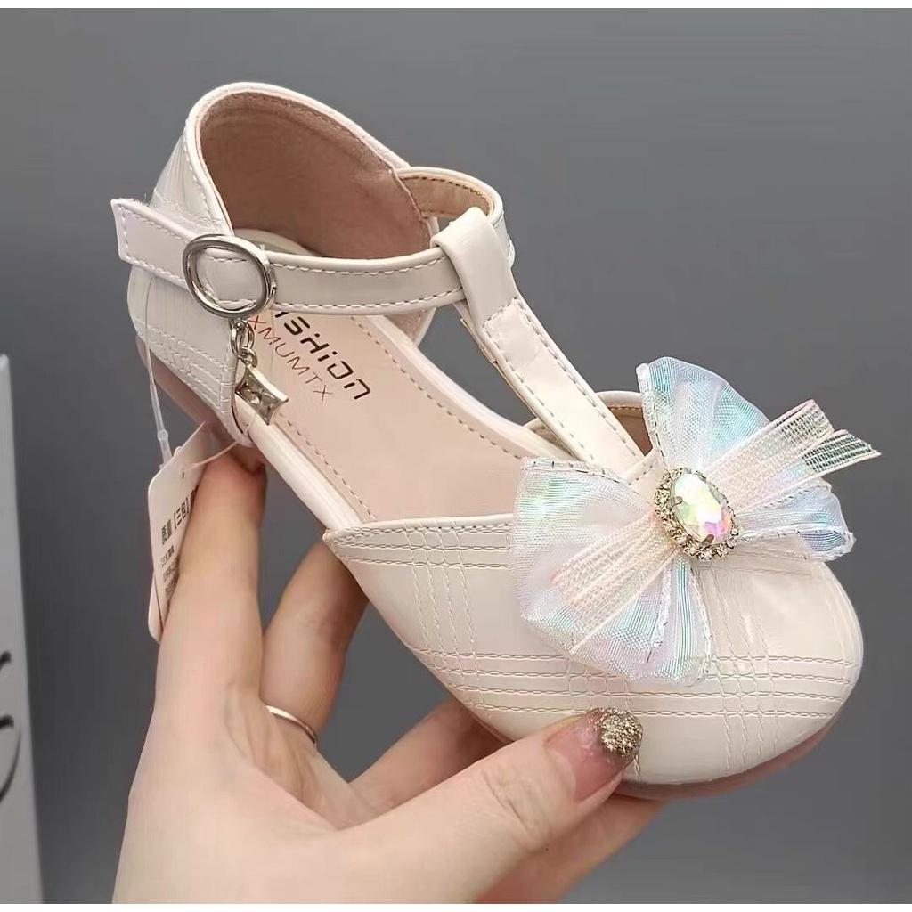 Giày búp bê cho bé gái xinh xắn mềm thoáng mát có nơ siêu dễ thương mã mới PU 9003