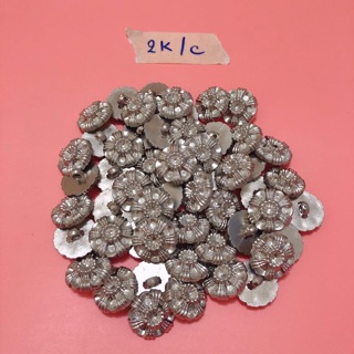 5 Nút áo, cúc áo, khuy áo hoa bạc (phụ kiện may vá, trang trí quần áo,Handmade,DIY)