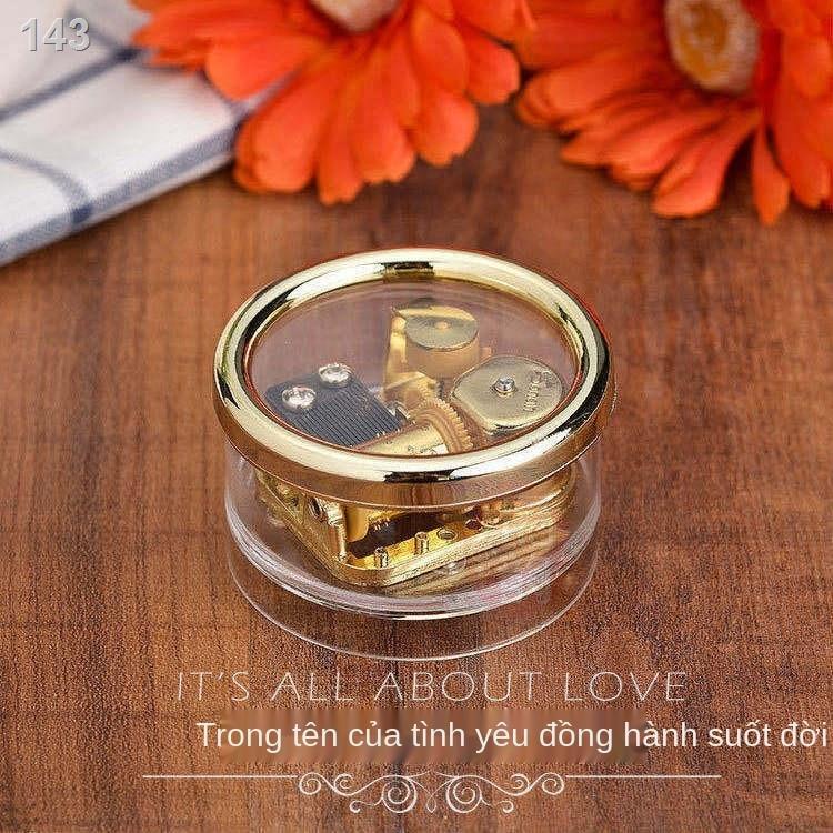 【Mới nhất 】Hộp nhạc trong suốt đồng hồ mini âm Sky City cho bạn cùng lớp, gái, trẻ em, bé quà tặng ngày, em