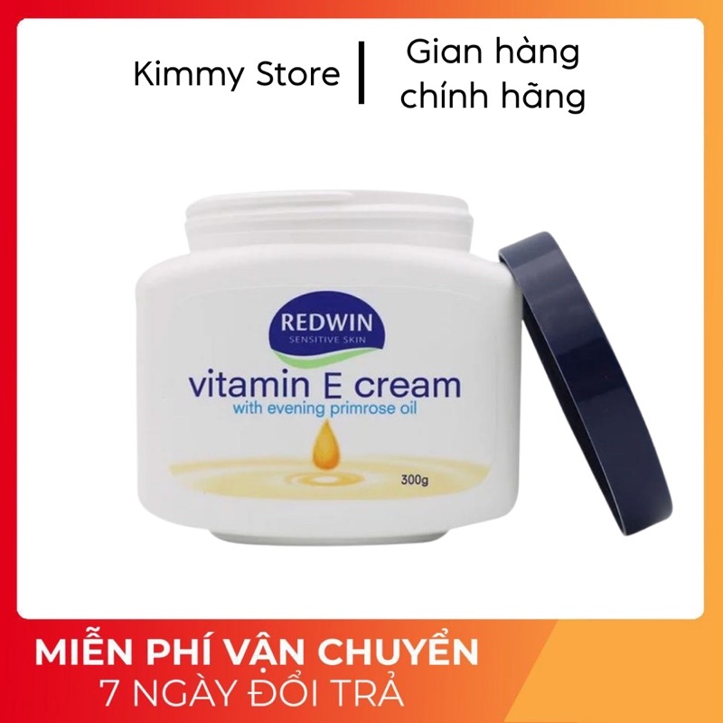 Lẻ 1 hộp kem Dưỡng ẩm vitamin E Redwin 300g chuẩn Úc