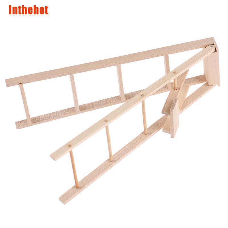 Mô Hình Thang Gỗ Mini Tỉ Lệ 1: 12 Trang Trí Nhà Búp Bê