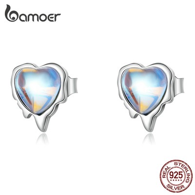 BAMOER 1 Đôi Bông Tai bạc 925 Thời Trang Cho Nữ sce1306