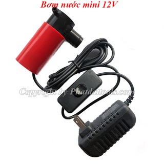 Bơm nước mini 12V chuyên dụng cho máy cắt rãnh tường 5 lưỡi chống bụi - Công suất 30w - Bảo hành 6 tháng
