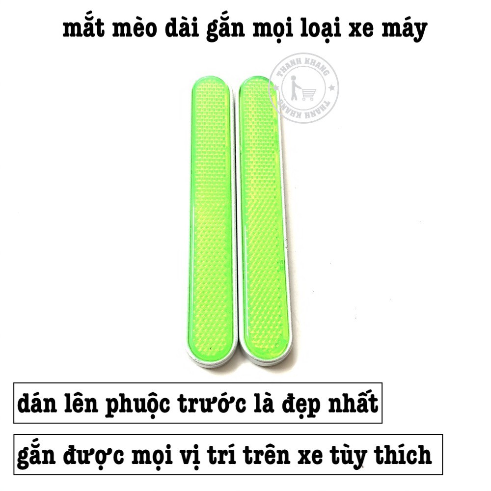 Mắt mèo dài phản quang màu xanh lá, gắn mọi loại xe máy thanh khang CGV19