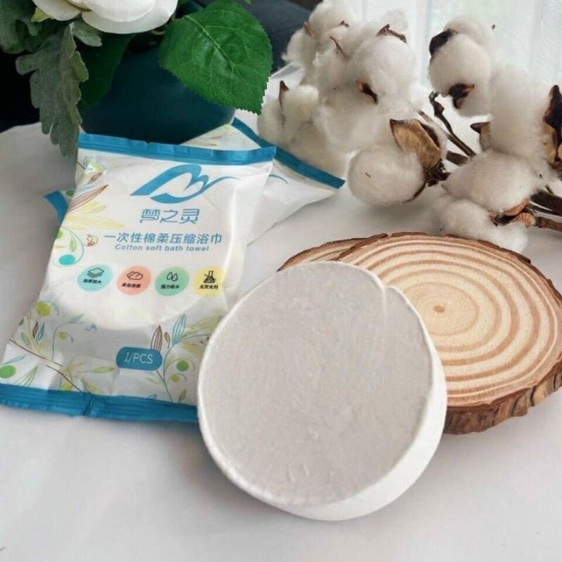 Khăn Tắm Nén Du Lịch Bằng Cotton Tiện Lợi  Dùng Một Lần 70*140 cm