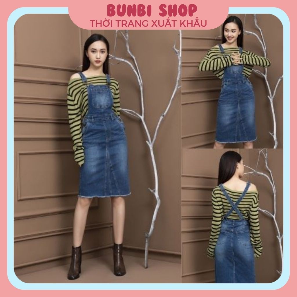Sét yếm bò jean nữ hàng VNXK chuẩn đẹp jean co giãn đanh chất, mặc siêu thích, siêu thoải mái, siêu tôn dáng