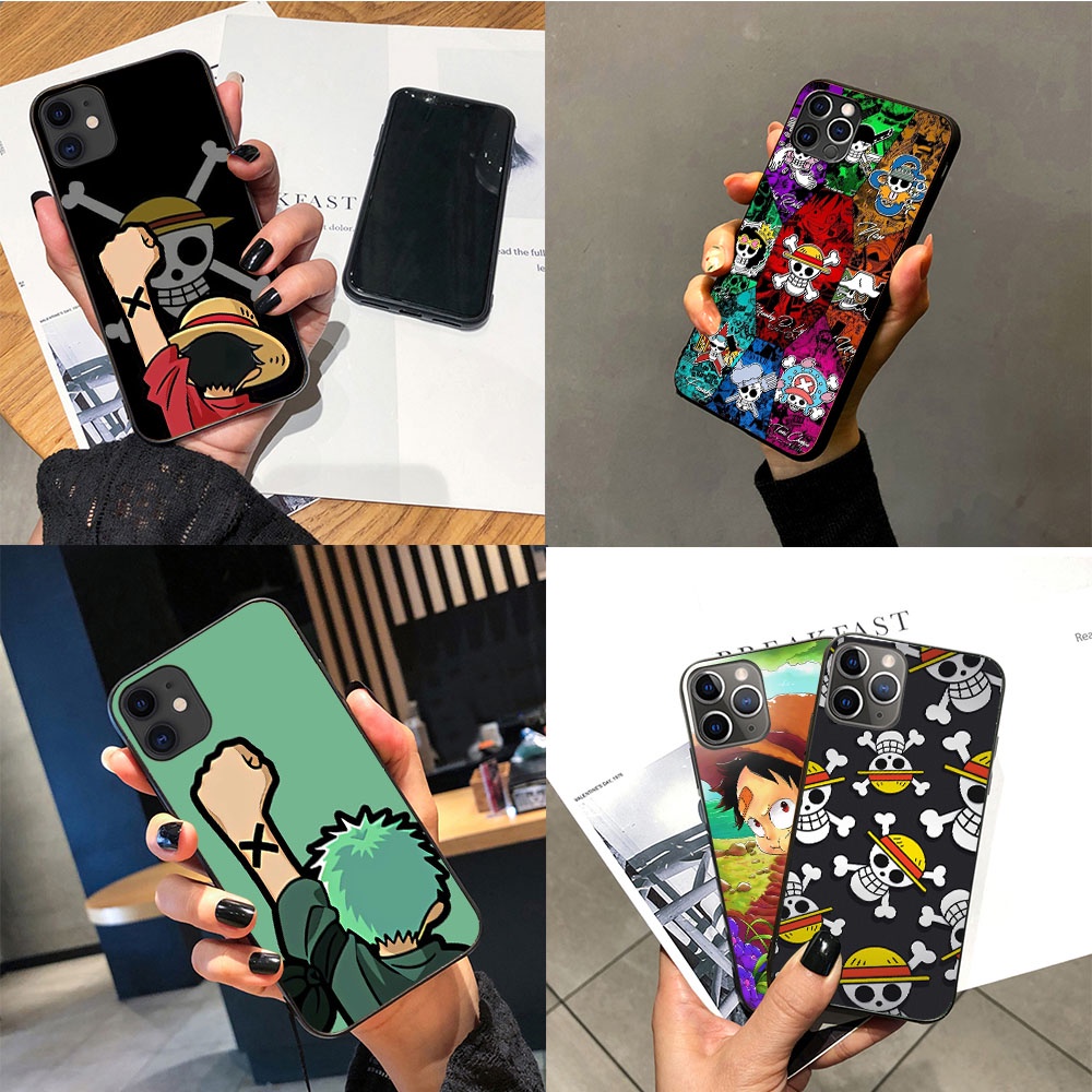 Ốp Điện Thoại TPU Silicon Mềm Hình Anime One Piece ZX-90 Cho iPhone 11 6 5 6S 8 5S XR 7 Max SE Pro Plus
