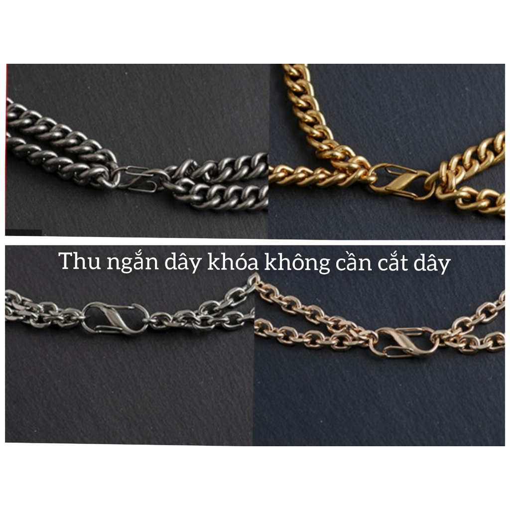 Móc thu ngắn dây túi xách loại có lẫy chữ S