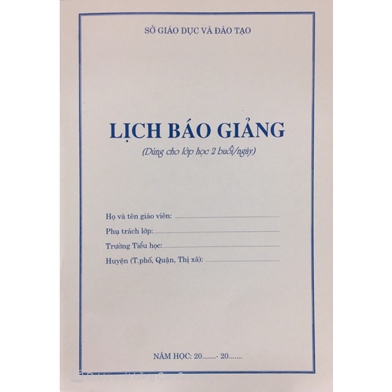 Lịch Báo Giảng Tiểu Học 2 Buổi
