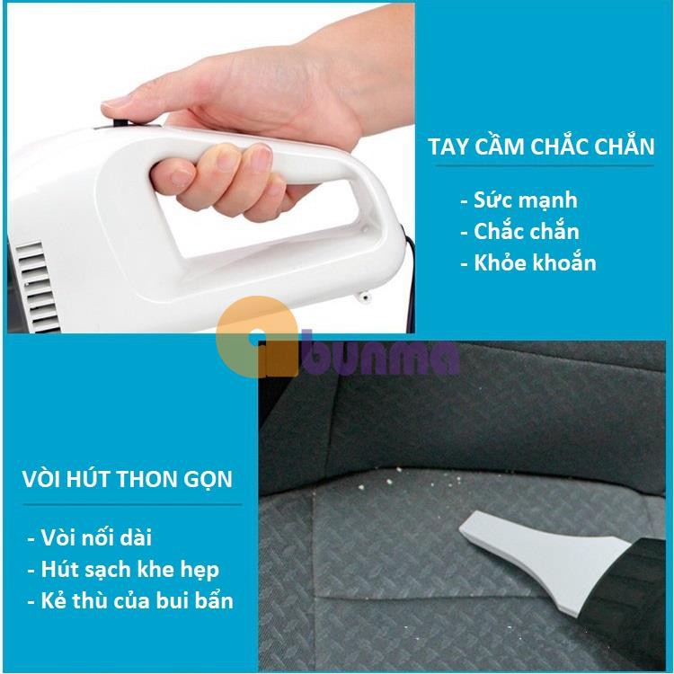 Máy hút bụi xe hơi, máy hút bụi ô tô cầm tay 60W