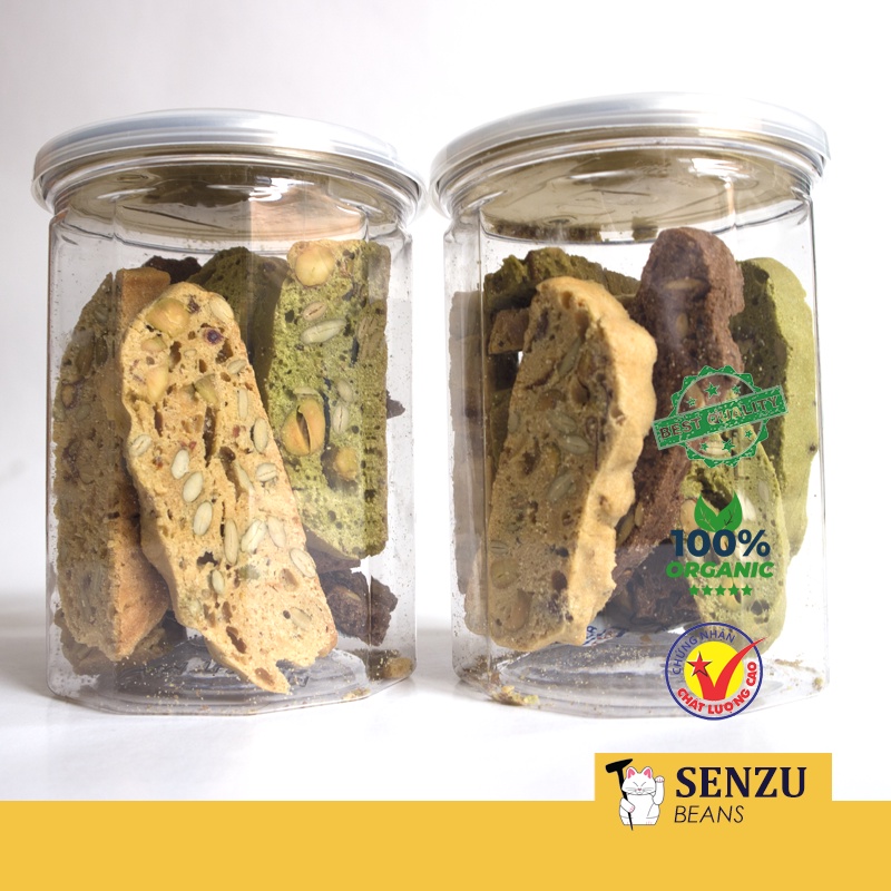 Bánh Biscotti Mix 3 Vị Hũ 200G (Biscotti Cookies) - Senzu Beans | BigBuy360 - bigbuy360.vn
