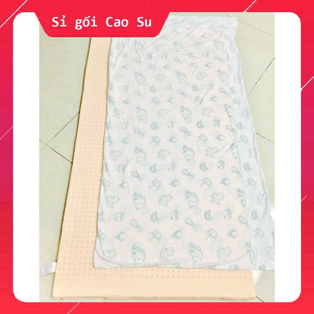 Áo nệm cho bé  (drap) trắng Liên Á (02cm-nhiều kích thước) - Sỉ Gối Cao Su