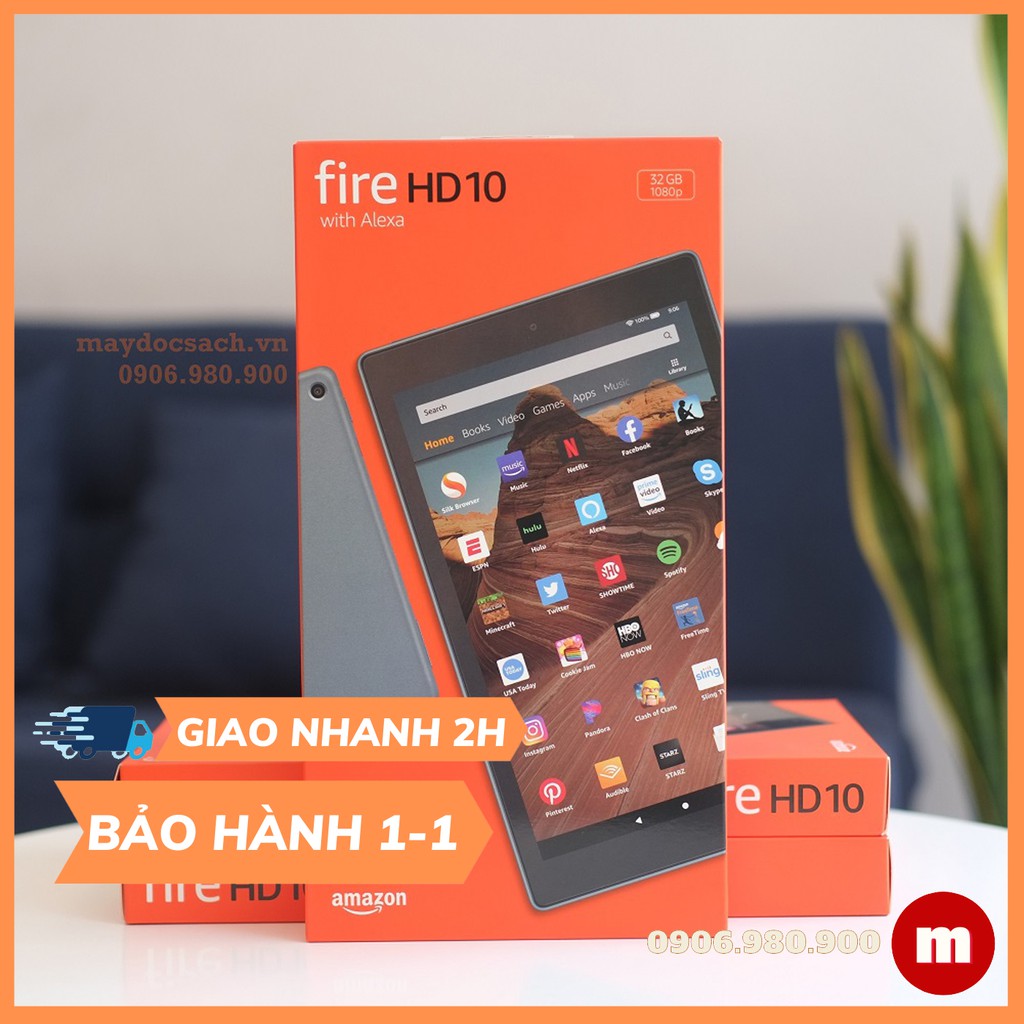 Máy tính bảng Kindle Fire HD 10 - thế hệ 9 - TẶNG MIẾNG DÁN HOẶC COVER | BigBuy360 - bigbuy360.vn