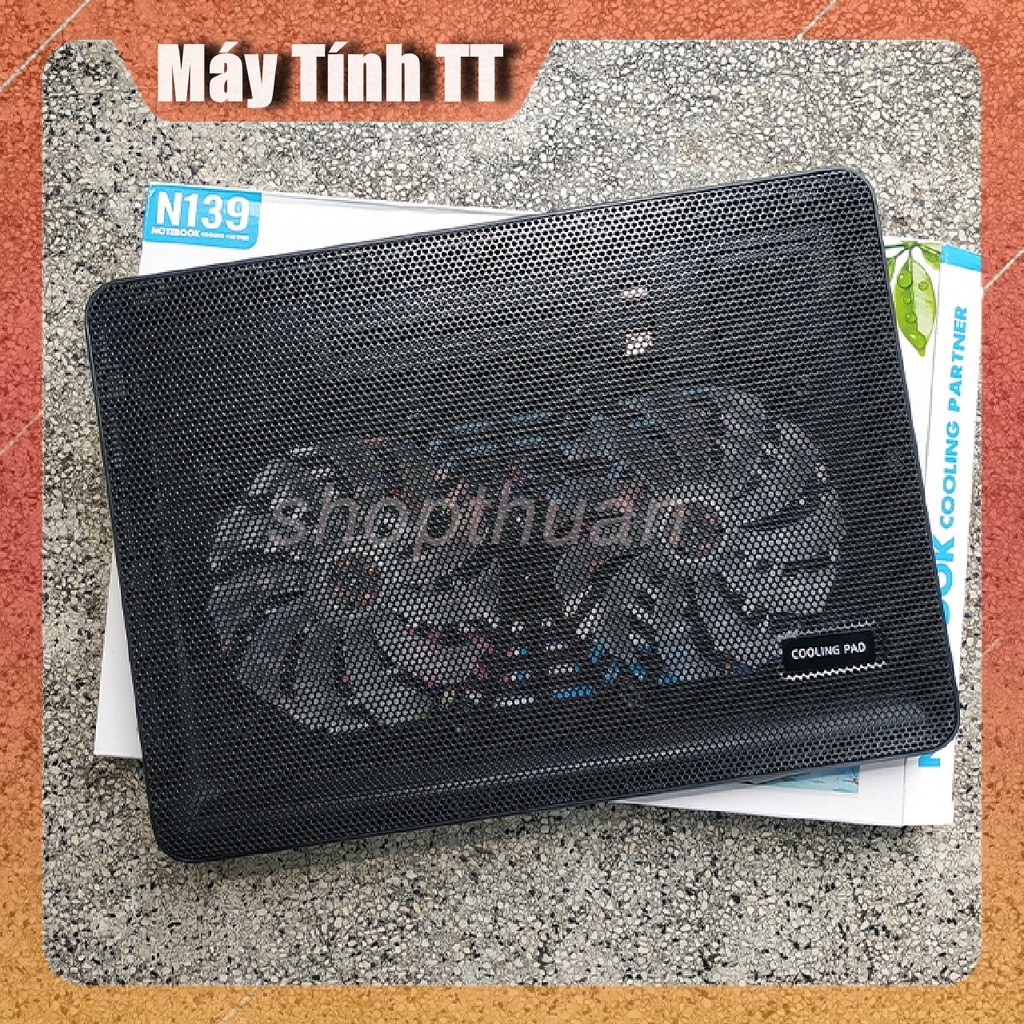 Đế tản nhiệt Laptop , Quạt tản nhiệt có led N99 N19 N139 S200 Cooling Pad nâng 45 độ cho laptop từ 17inch trở xuống