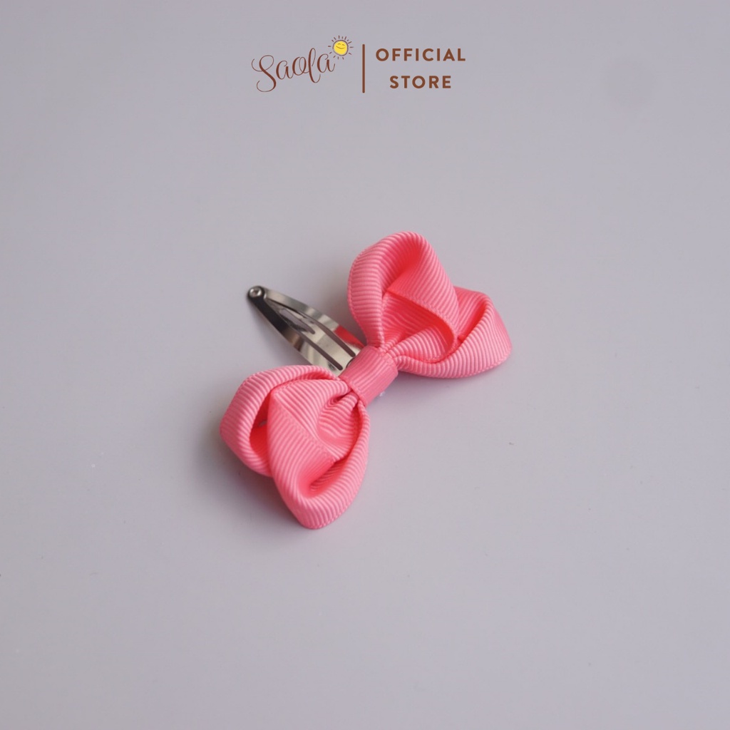 Kẹp tóc Mái Handmade Đính Nơ Phong Cách Hàn Quốc Xinh Xắn HP017 - SAOLA KIDS CLOTHING