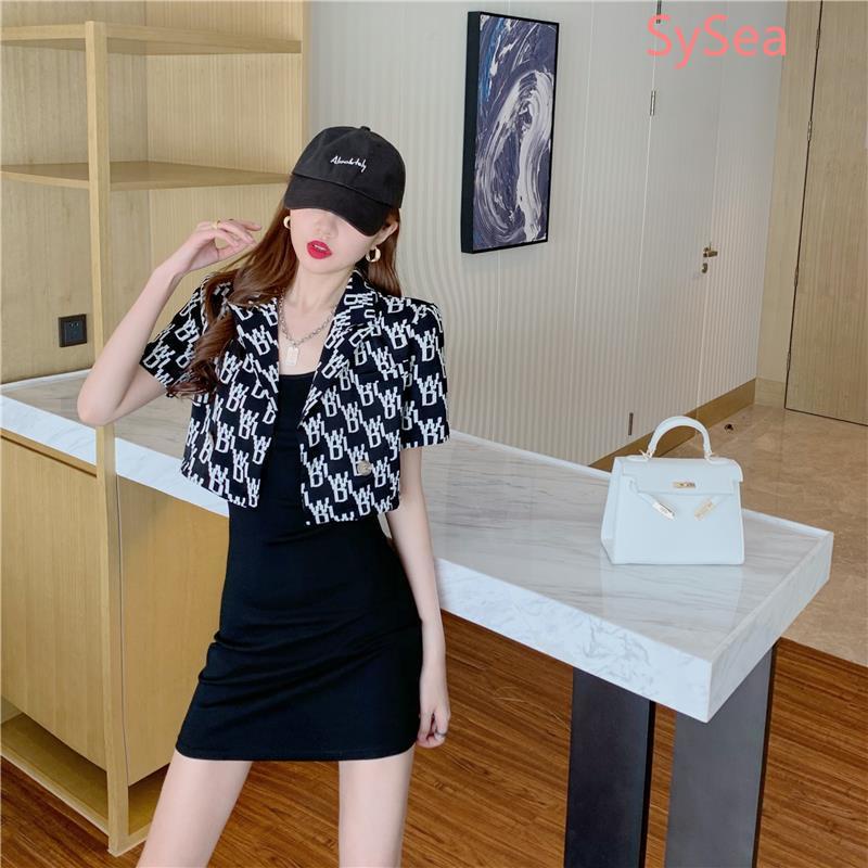 Set Áo Khoác Tay Ngắn + Đầm Tank Top Thời Trang Mùa Hè Cho Nữ