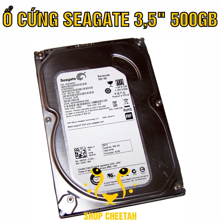 HDD 3.5” Seagate 500GB – Ổ cứng PC chính hãng – Mới 99% – Bảo hành 3 tháng – Tháo từ máy đồng bộ nhập khẩu