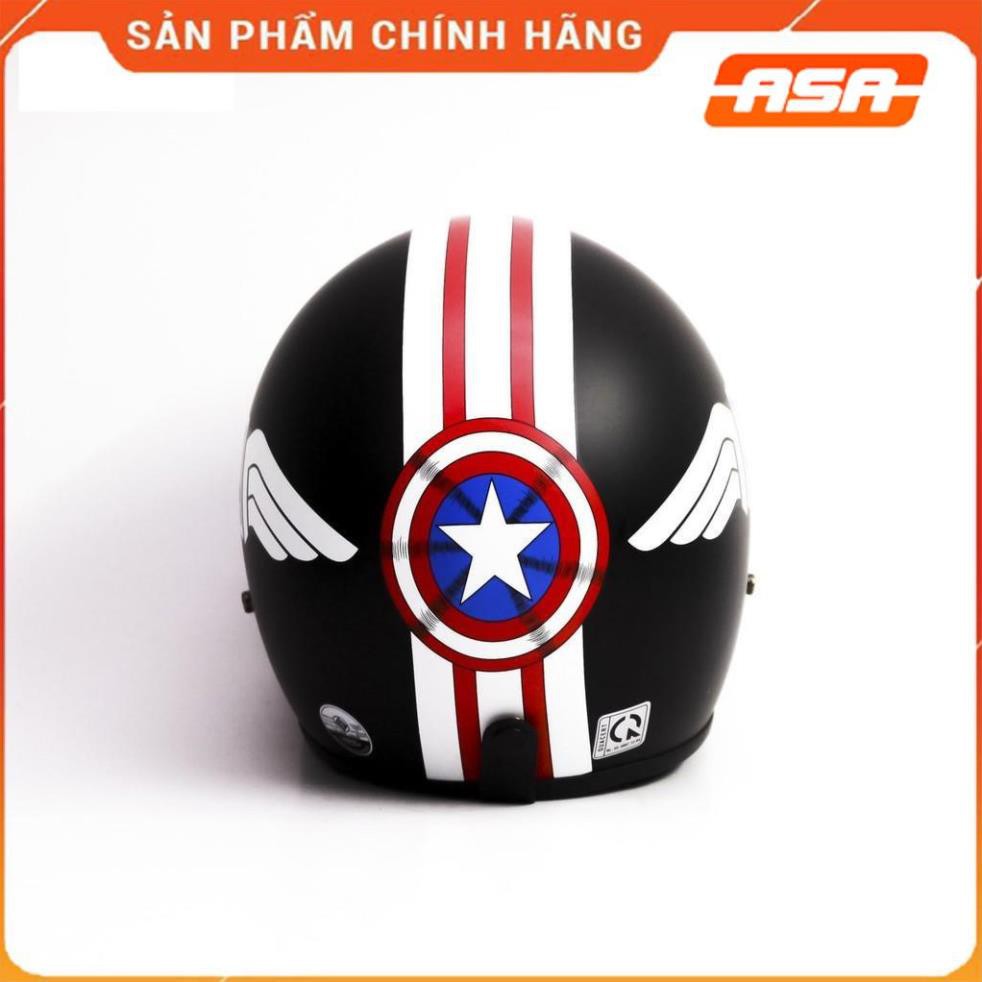 Mũ bảo hiểm 3/4 đầu Captain America - ASA HELMETS