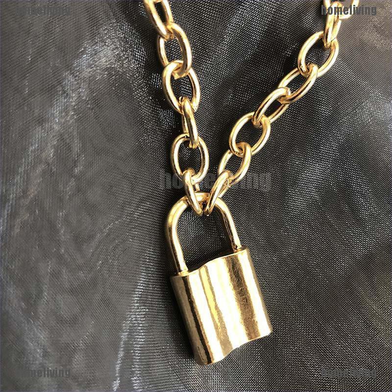 Vòng cổ Thép Không Gỉ Mặt Ổ Khóa Thời Trang Unisex