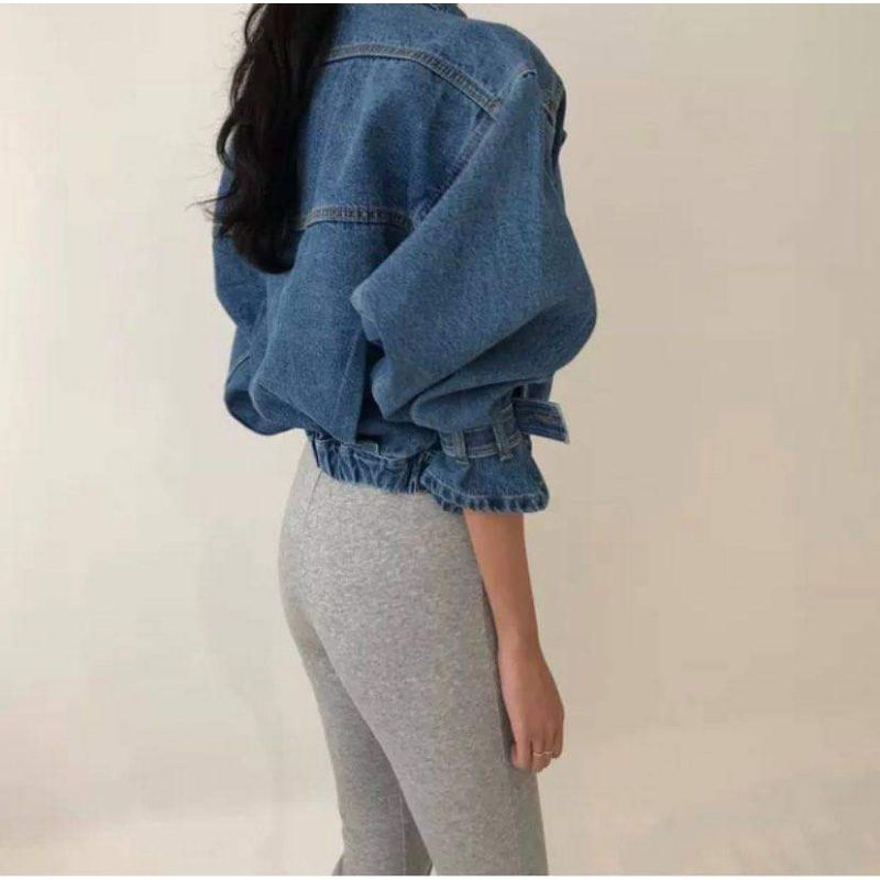 ÁO CROPTOP BÒ XANH ĐẬM