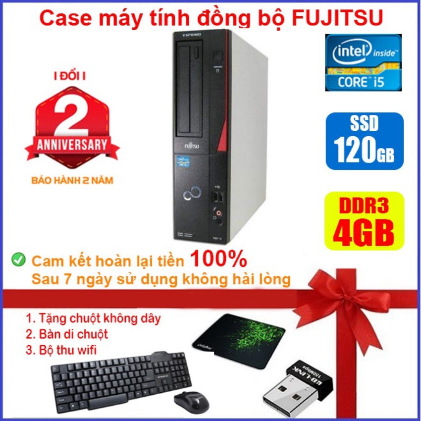 Case máy tính để bàn đồng bộ Fujitsu CPU i5 2400 - RAM 4GB - SSD 240GB - SSD 120GB | BigBuy360 - bigbuy360.vn