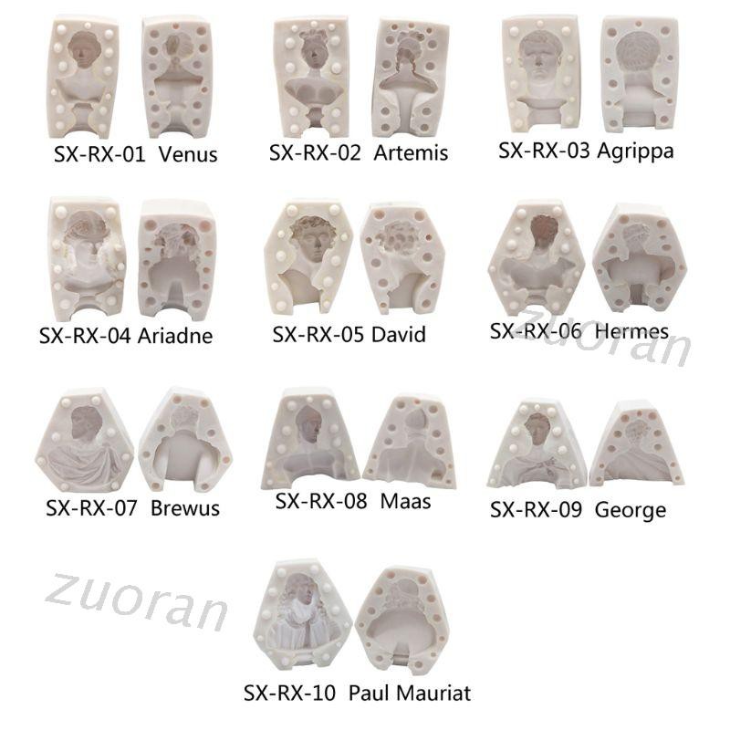Khuôn silicon tạo hình làm đầu tượng từ nhựa resin độc đáo