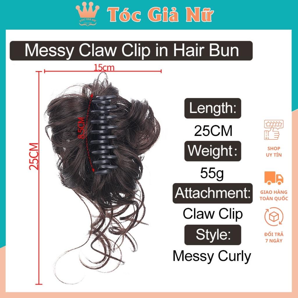 Tóc giả kẹp búi xoăn lơi mã DW207