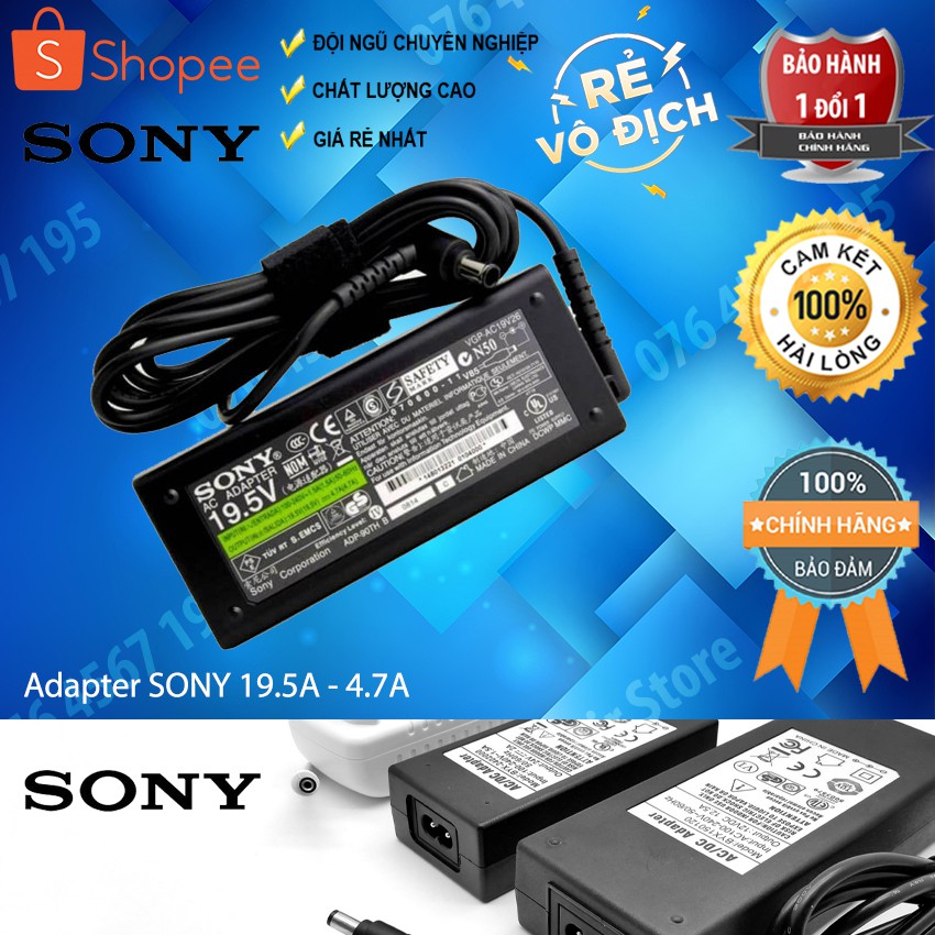 Sạc laptop Sony 19.5V - 4.7A (90W)