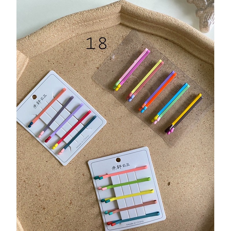 Set kẹp tóc màu sắc xinh xắn