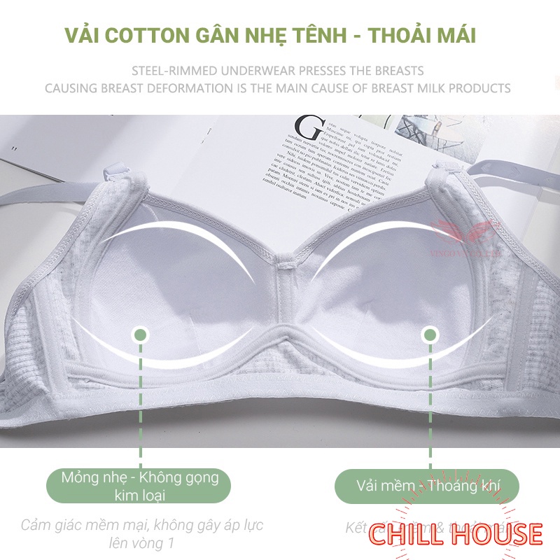 Áo lót nữ nâng ngực không gọng cotton cao cấp phong cách Nhật Bản 138