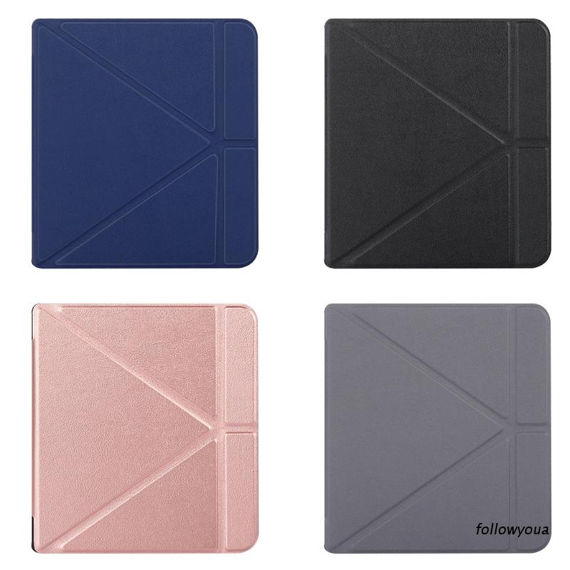 Bao da máy tính bảng PU Origami cao cấp có giá đỡ nhiều góc cho Kobo Libra H2O 7 &quot;
