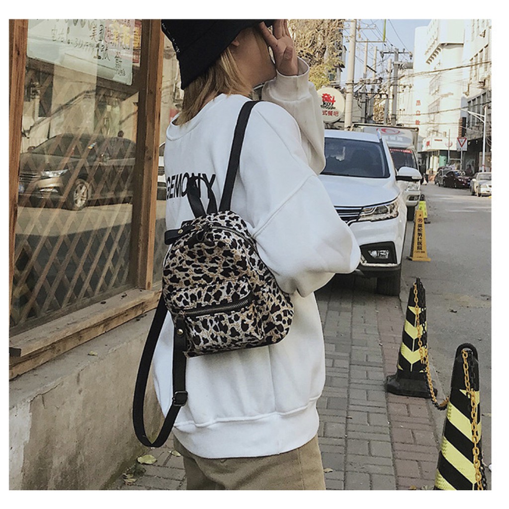 Balo thời trang da báo mẫu hot trend