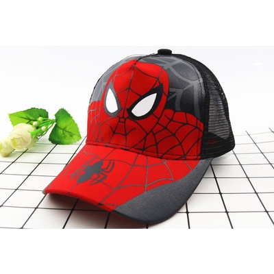DISNEY Mũ hip hop Hình Người Nhện Marvel Có Thể Điều Chỉnh Kích Cỡ Cho Bé Từ 2-8 Tuổi