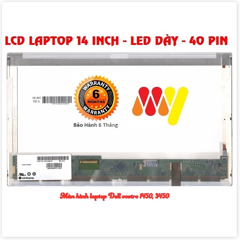 💛 Màn hình laptop Dell vostro 1450 3450 2420 2421 1014 1088 hàng chuẩn HD
