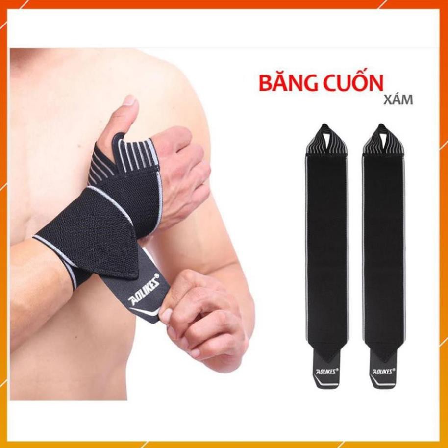 AOLIKES HW 1540 - 1 đôi - Găng tay cuốn hở ngón, chuyên gym ,chính hãng.