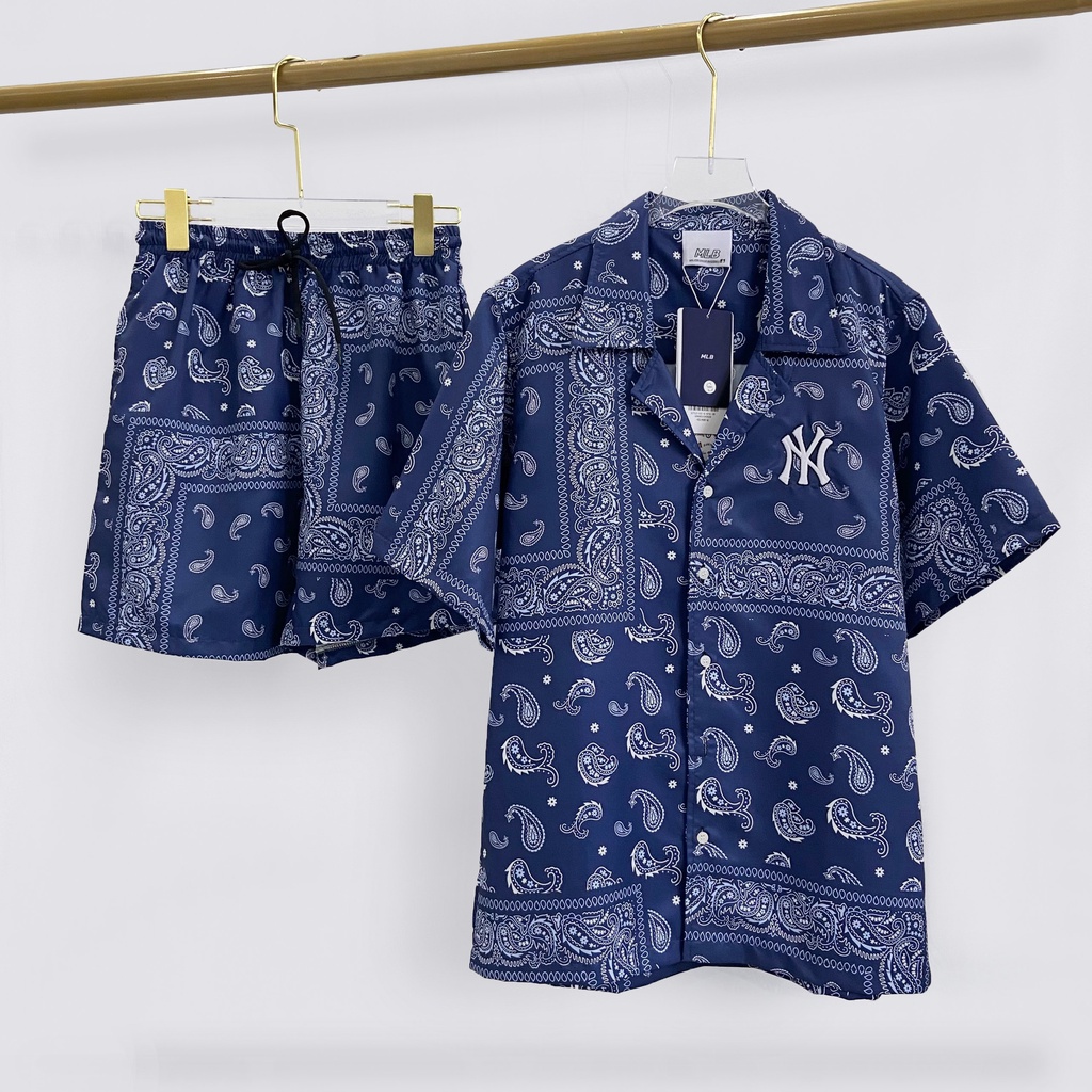 Set Sơ Mi M.L.B NY Chất Vải Mềm Mịn, Thoáng Mát.