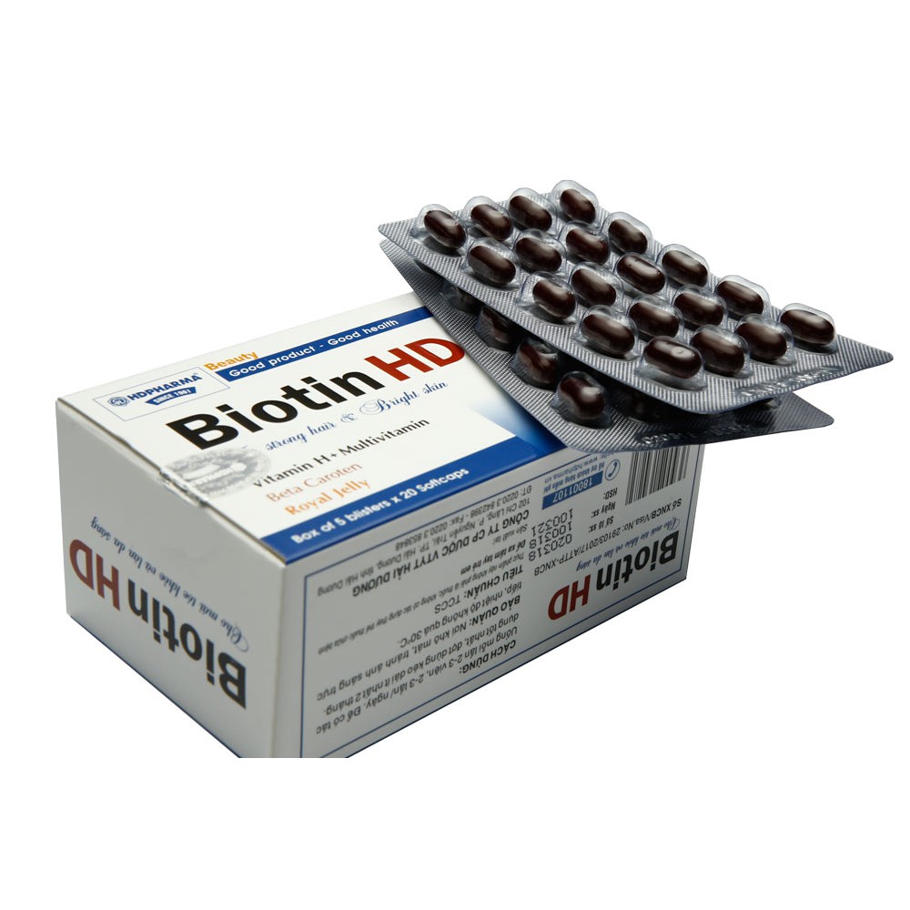 Biotin HD viên uống giúp mọc tóc, giảm rụng tóc, làm sáng da | Thế Giới Skin Care