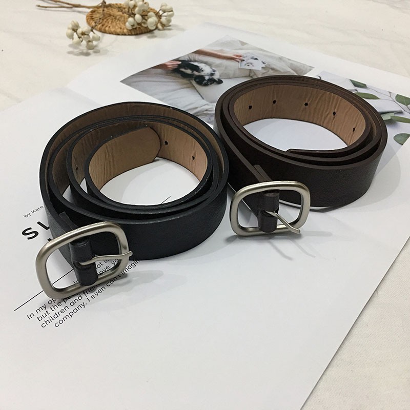 Thắt lưng SUXI da PU mặt vuông đơn giản phong cách Hàn Quốc thời trang dành cho nữ