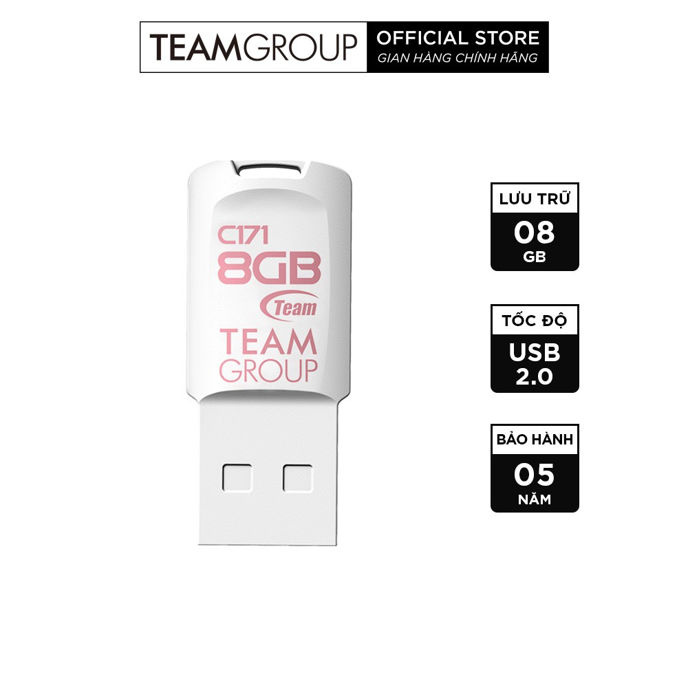 USB 2.0 8GB/16GB/32GB TEAMGROUP C171 hàng chất lượng cao bảo hành chính hãng 24 tháng 1 đổi 1