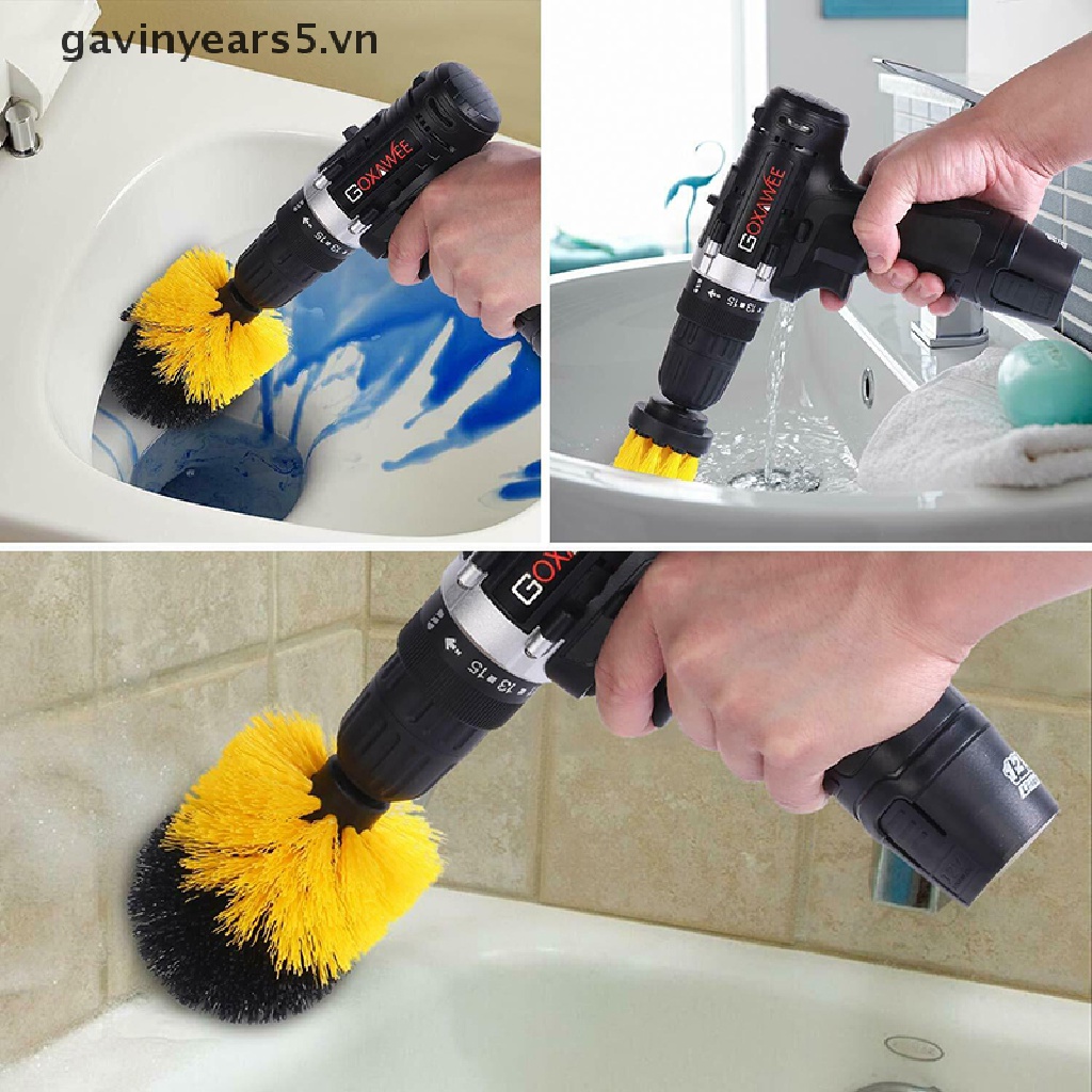 Bộ Đầu Cọ Gắn Máy Khoan Vệ Sinh Sàn Nhà Chuyên Dụng