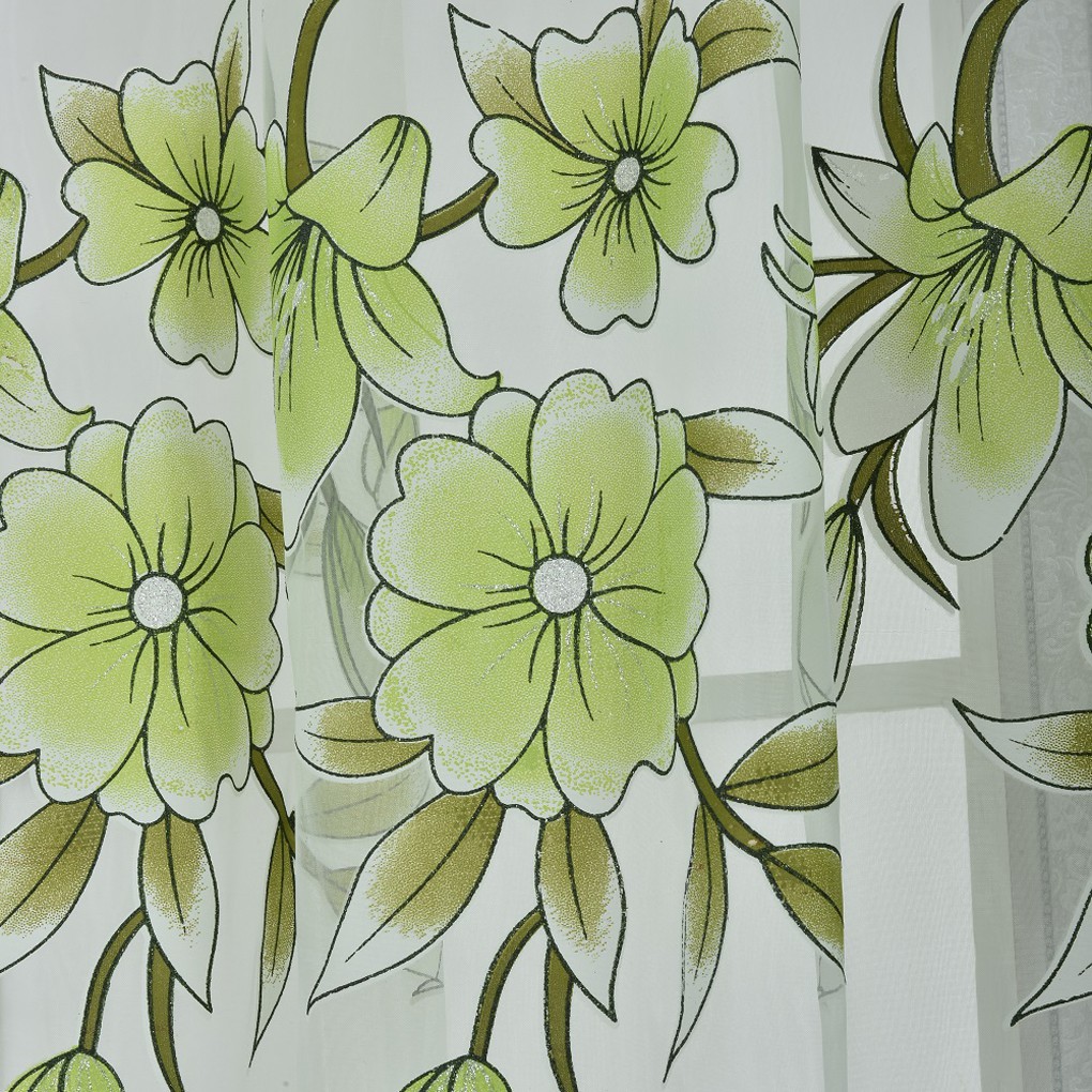 Rèm cửa họa tiết hoa bằng polyester trang trí nhà