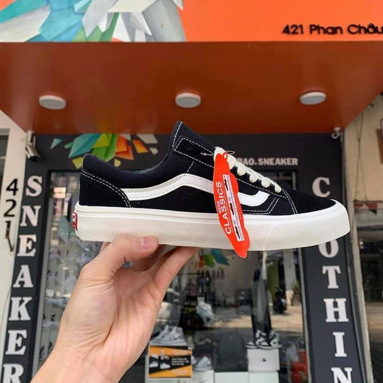 Giày Sneaker 𝐕𝐀𝐍𝐒 Vaul Đen Da Lộn Đã Hot cả thập kỷ nay Full Box Bill