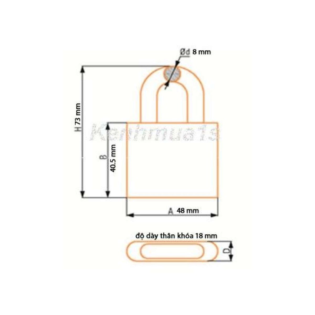 Ổ KHÓA ĐỒNG VIỆT TIỆP 1466-52M