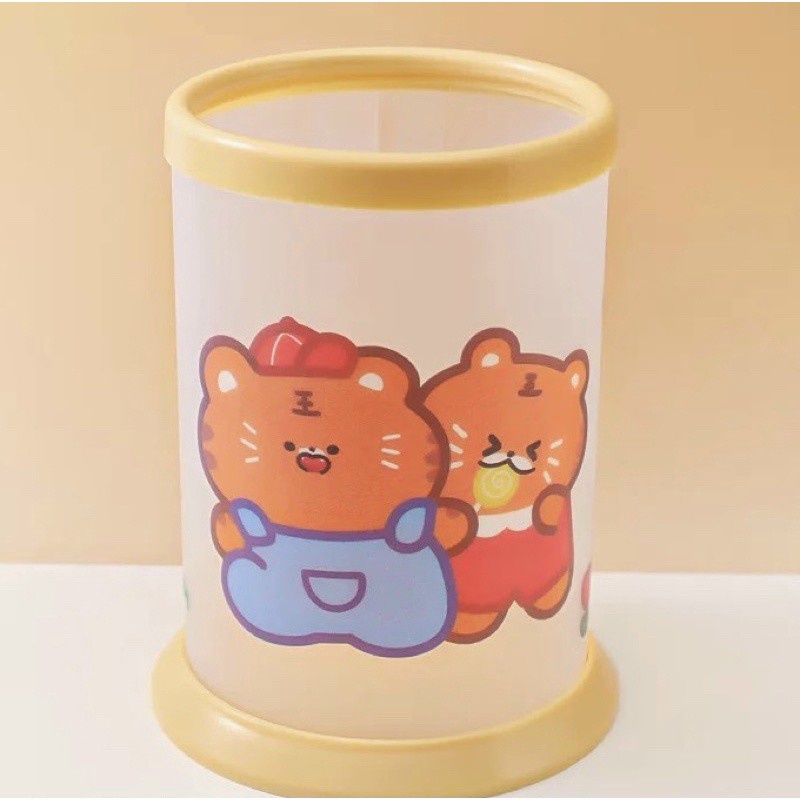 Hộp Bút Học Sinh 🍎 Ống Cắm Bút In Hình Thú Dễ Thương